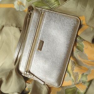 Kate Spade gold wristlet